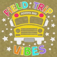 Field Trip Vibes Field Day School Bus Yellow Teacher Student Garment-Dyed Women's Muscle Tee