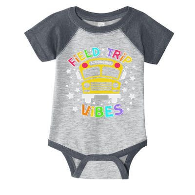 Field Trip Vibes Field Day School Bus Yellow Teacher Student Infant Baby Jersey Bodysuit
