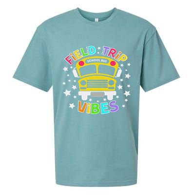 Field Trip Vibes Field Day School Bus Yellow Teacher Student Sueded Cloud Jersey T-Shirt