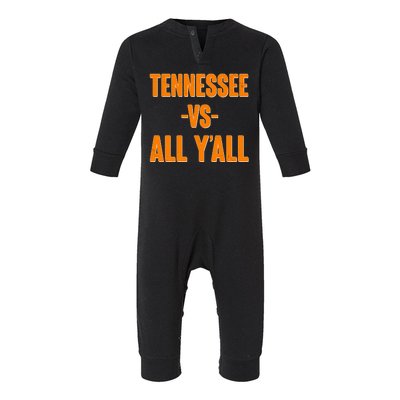 Funny Tennessee VS All Y'all Infant Fleece One Piece