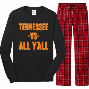 Funny Tennessee VS All Y'all Long Sleeve Pajama Set