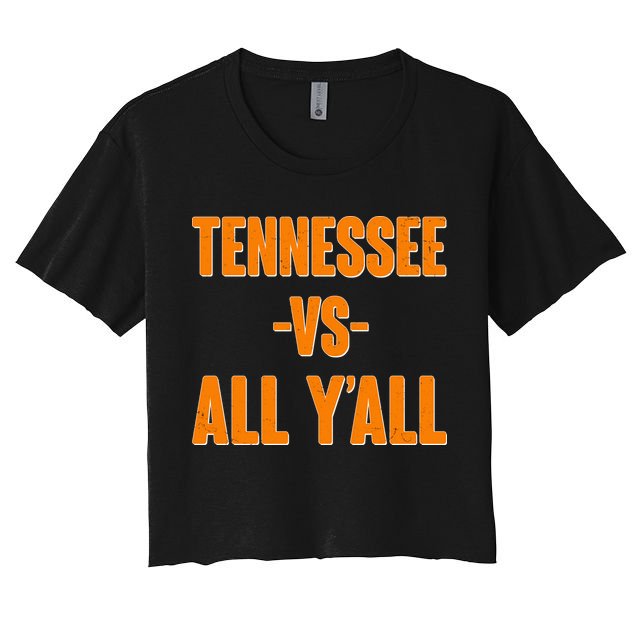 Funny Tennessee VS All Y'all Crop Top