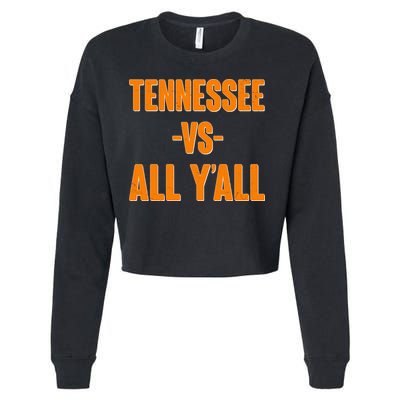 Funny Tennessee VS All Y'all Cropped Pullover Crew