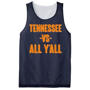 Funny Tennessee VS All Y'all Mesh Reversible Basketball Jersey Tank