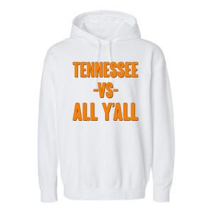 Funny Tennessee VS All Y'all Garment-Dyed Fleece Hoodie