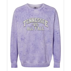 Funny Tennessee Vs All Yall Knoxville TN Orange Gift Colorblast Crewneck Sweatshirt