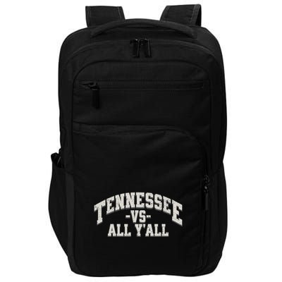 Funny Tennessee Vs All Yall Knoxville TN Orange Gift Impact Tech Backpack