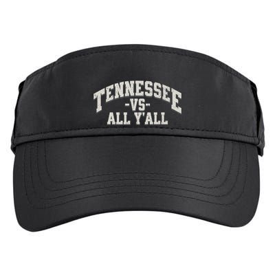 Funny Tennessee Vs All Yall Knoxville TN Orange Gift Adult Drive Performance Visor