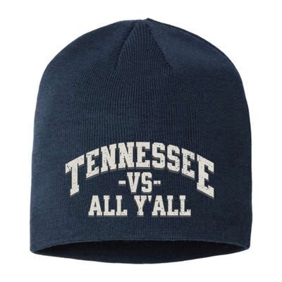 Funny Tennessee Vs All Yall Knoxville TN Orange Gift Sustainable Beanie