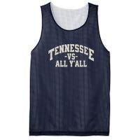 Funny Tennessee Vs All Yall Knoxville TN Orange Gift Mesh Reversible Basketball Jersey Tank