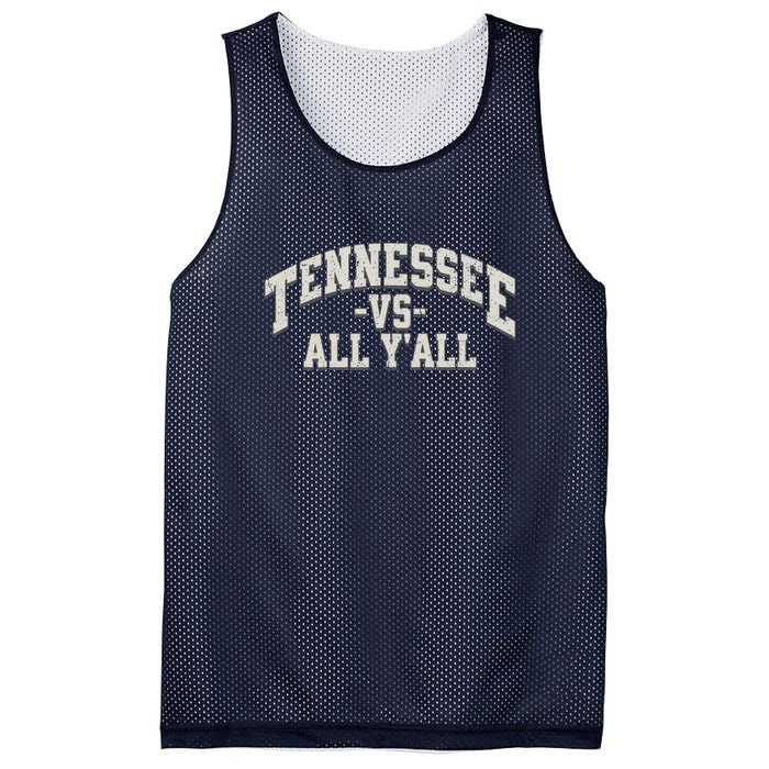 Funny Tennessee Vs All Yall Knoxville TN Orange Gift Mesh Reversible Basketball Jersey Tank