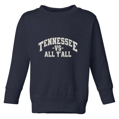 Funny Tennessee Vs All Yall Knoxville TN Orange Gift Toddler Sweatshirt