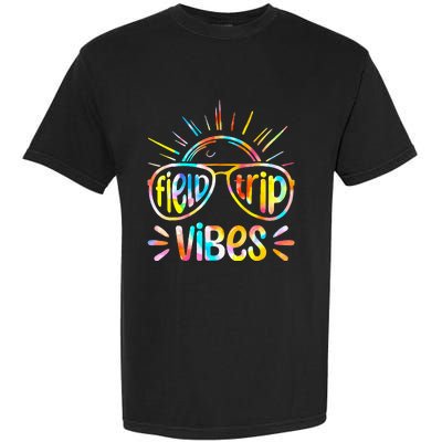 Field Trip Vibes Sunglasses Tie Dye Field Day Teachers Garment-Dyed Heavyweight T-Shirt