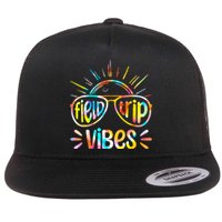 Field Trip Vibes Sunglasses Tie Dye Field Day Teachers Flat Bill Trucker Hat