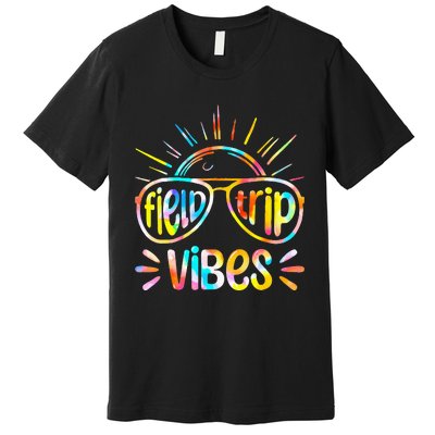 Field Trip Vibes Sunglasses Tie Dye Field Day Teachers Premium T-Shirt