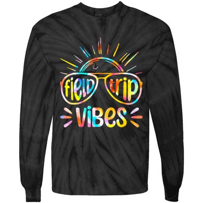 Field Trip Vibes Sunglasses Tie Dye Field Day Teachers Tie-Dye Long Sleeve Shirt