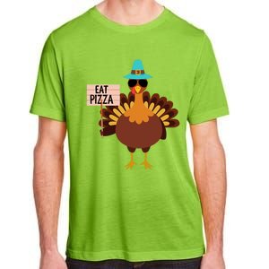 Funny Turkey Vegan Eat Pizza Vegetarian Vegan Day Gift Adult ChromaSoft Performance T-Shirt