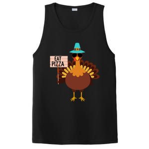 Funny Turkey Vegan Eat Pizza Vegetarian Vegan Day Gift PosiCharge Competitor Tank