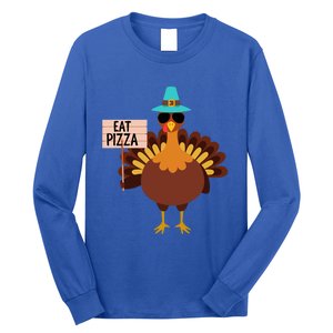 Funny Turkey Vegan Eat Pizza Vegetarian Vegan Day Gift Long Sleeve Shirt