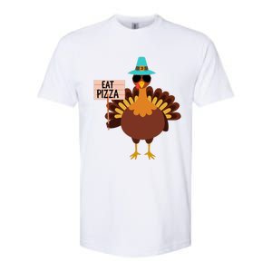 Funny Turkey Vegan Eat Pizza Vegetarian Vegan Day Gift Softstyle CVC T-Shirt