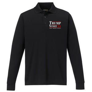 Funny Trump Vance 2024 Vice President Vp Gift Performance Long Sleeve Polo