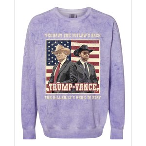 Funny Trump Vance 2024 Outlaw Hillbily Won Inauguration Colorblast Crewneck Sweatshirt