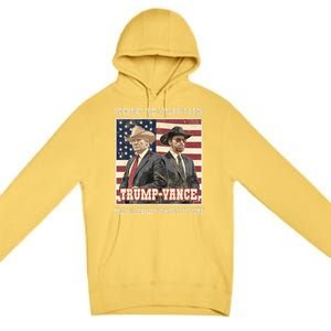 Funny Trump Vance 2024 Outlaw Hillbily Won Inauguration Premium Pullover Hoodie