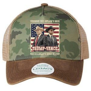 Funny Trump Vance 2024 Outlaw Hillbily Won Inauguration Legacy Tie Dye Trucker Hat