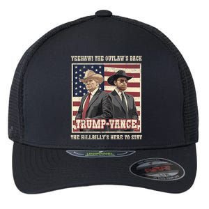 Funny Trump Vance 2024 Outlaw Hillbily Won Inauguration Flexfit Unipanel Trucker Cap