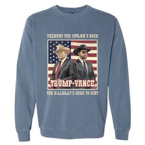 Funny Trump Vance 2024 Outlaw Hillbily Won Inauguration Garment-Dyed Sweatshirt