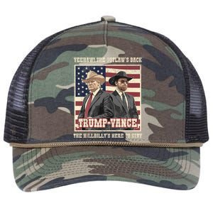 Funny Trump Vance 2024 Outlaw Hillbily Won Inauguration Retro Rope Trucker Hat Cap