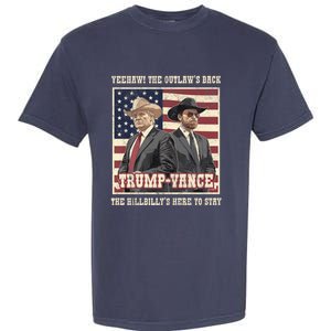 Funny Trump Vance 2024 Outlaw Hillbily Won Inauguration Garment-Dyed Heavyweight T-Shirt