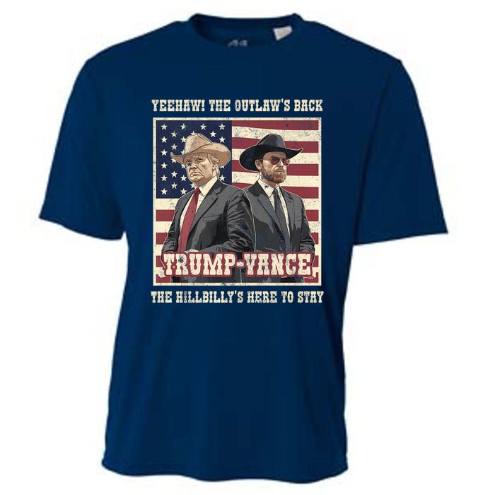 Funny Trump Vance 2024 Outlaw Hillbily Won Inauguration Cooling Performance Crew T-Shirt