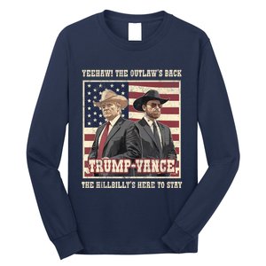 Funny Trump Vance 2024 Outlaw Hillbily Won Inauguration Long Sleeve Shirt