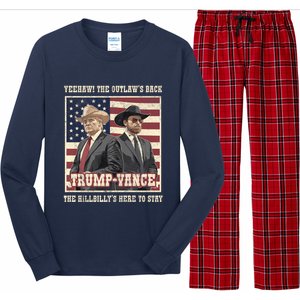 Funny Trump Vance 2024 Outlaw Hillbily Won Inauguration Long Sleeve Pajama Set