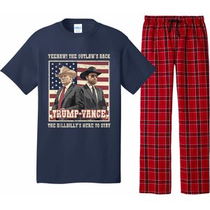 Funny Trump Vance 2024 Outlaw Hillbily Won Inauguration Pajama Set