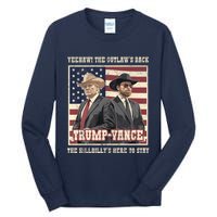 Funny Trump Vance 2024 Outlaw Hillbily Won Inauguration Tall Long Sleeve T-Shirt