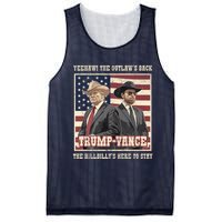 Funny Trump Vance 2024 Outlaw Hillbily Won Inauguration Mesh Reversible Basketball Jersey Tank