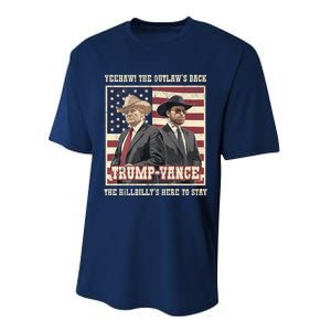 Funny Trump Vance 2024 Outlaw Hillbily Won Inauguration Performance Sprint T-Shirt