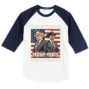 Funny Trump Vance 2024 Outlaw Hillbily Won Inauguration Baseball Sleeve Shirt