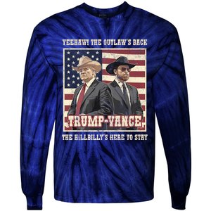 Funny Trump Vance 2024 Outlaw Hillbily Won Inauguration Tie-Dye Long Sleeve Shirt