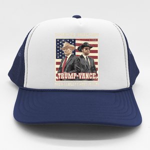 Funny Trump Vance 2024 Outlaw Hillbily Won Inauguration Trucker Hat