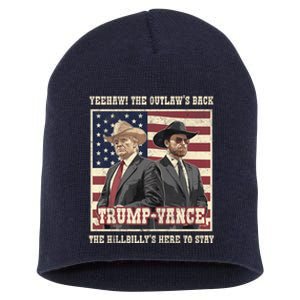 Funny Trump Vance 2024 Outlaw Hillbily Won Inauguration Short Acrylic Beanie