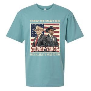 Funny Trump Vance 2024 Outlaw Hillbily Won Inauguration Sueded Cloud Jersey T-Shirt