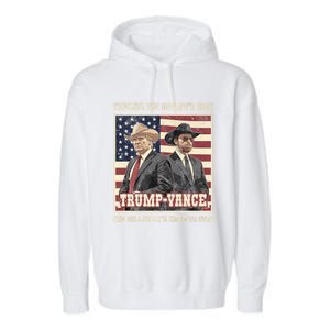 Funny Trump Vance 2024 Outlaw Hillbily Won Inauguration Garment-Dyed Fleece Hoodie