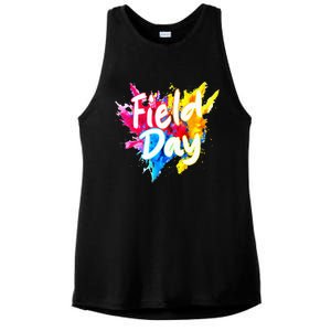 Field Trip Vibes Field Day Fun Day Colorful Teacher Student Ladies PosiCharge Tri-Blend Wicking Tank