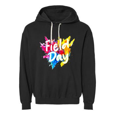 Field Trip Vibes Field Day Fun Day Colorful Teacher Student Garment-Dyed Fleece Hoodie