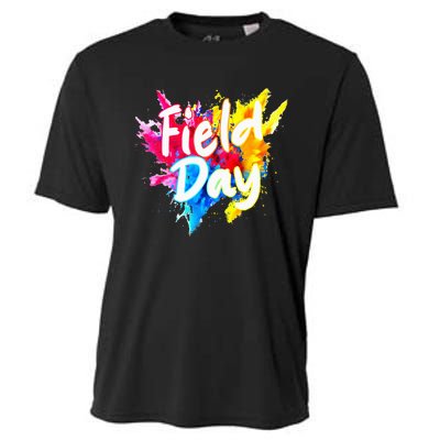 Field Trip Vibes Field Day Fun Day Colorful Teacher Student Cooling Performance Crew T-Shirt