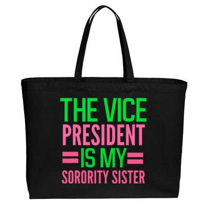 Funny The Vice President Is My Sorority Aka Sorority Cotton Canvas Jumbo Tote