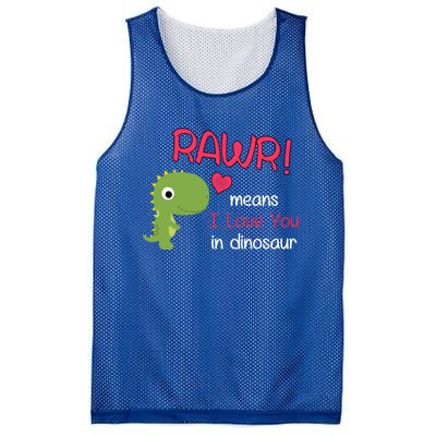 Funny Trex Valentines Day Rawr Means I Love You In Dinosaur Funny Gift Mesh Reversible Basketball Jersey Tank